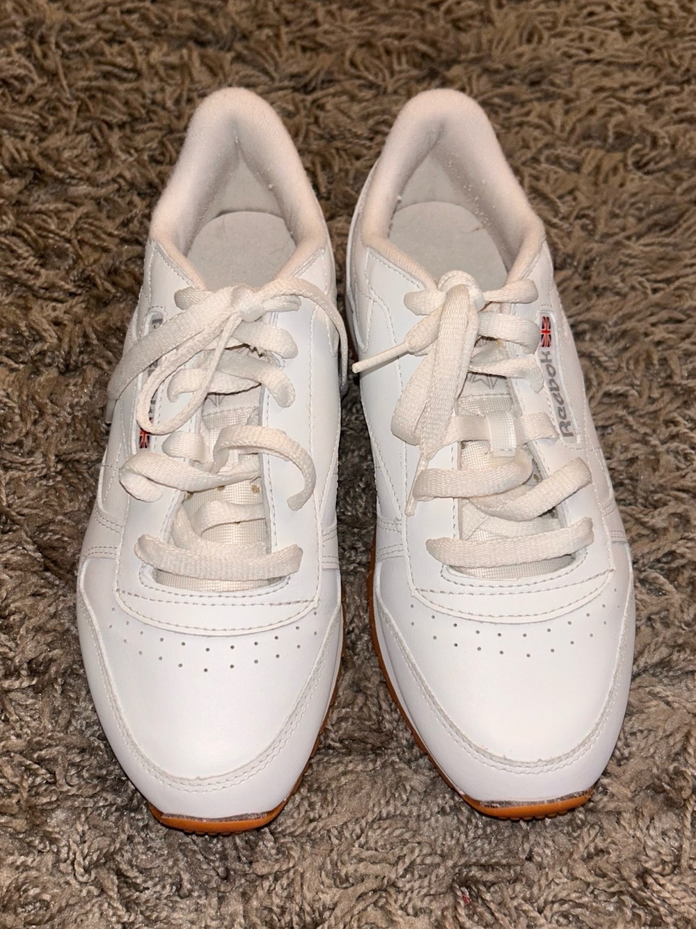 Reebok White Sneakers with Gum Outsole